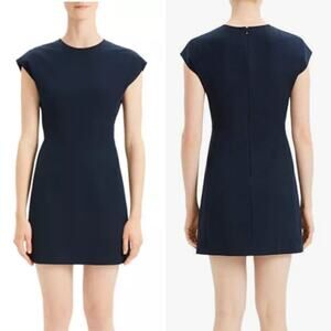 Theory Structured Cap-Sleeve Dress